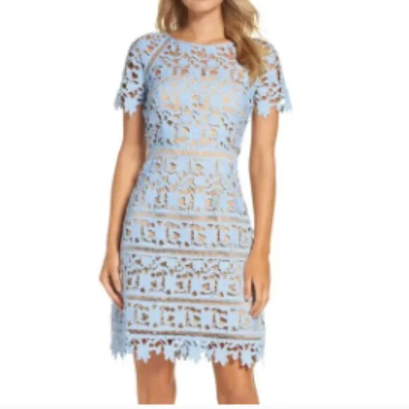 eliza j light blue lace dress Eliza J | Dresses | Eliza J Lace Dress Blue Size 8